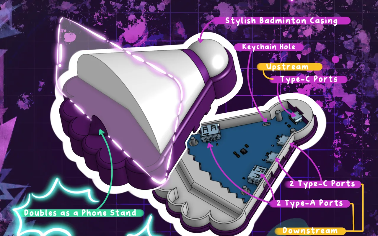 Preview of Badminton USB Hub