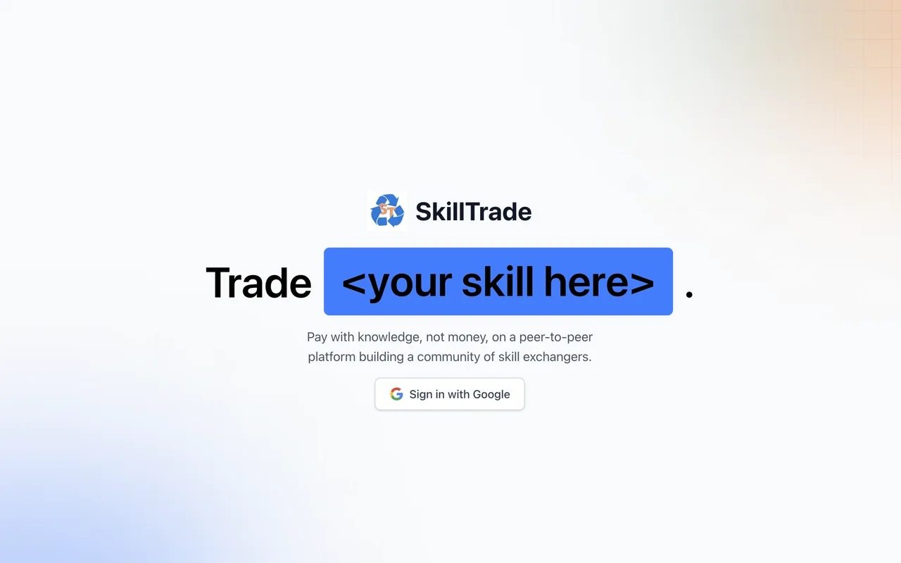 Preview of SkillTrade